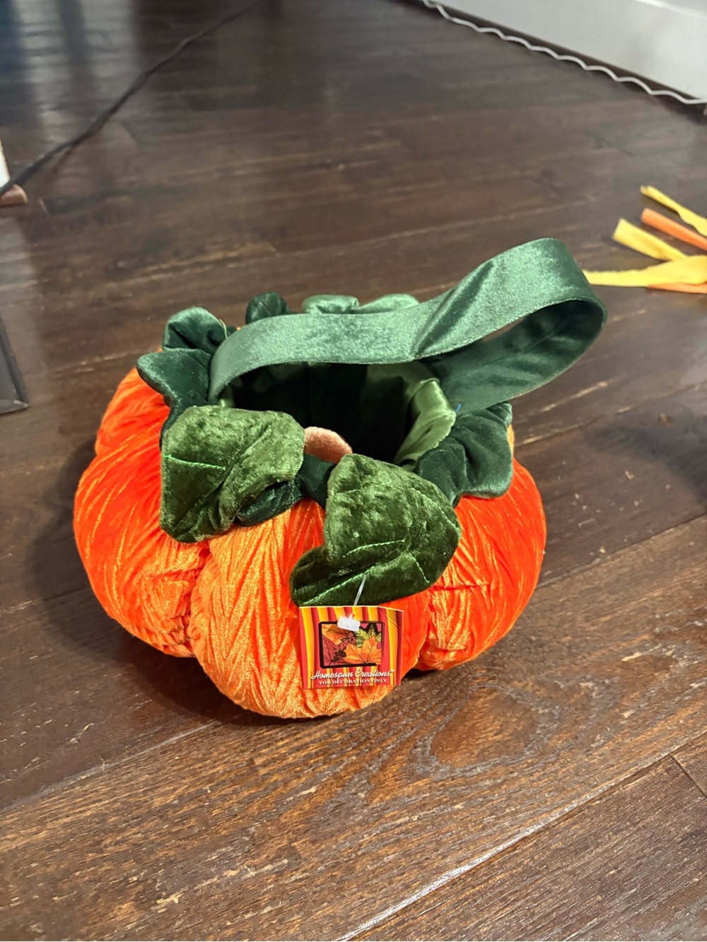 Pumpkin treat bag Halloween decor